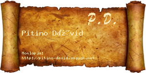 Pitino Dávid névjegykártya
